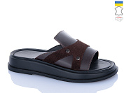 Шлепанцы Sali 4 коричневий к чор-п. от магазина Frison