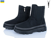 Ботинки Львов База Progress 5405 фліс чорний от магазина Frison