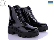 Ботинки No Brand 636 black lak от магазина Frison