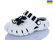 Кроксы Dago Гіпаніс Д012 білий-чорний от магазина Frison