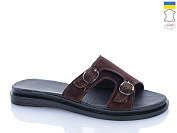 Шлепанцы Sali 111 коричневий з чор-п. от магазина Frison
