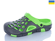 Кроксы Sanlin2 308 зелений-сірий от магазина Frison