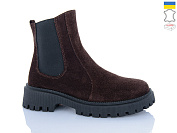 Ботинки Sali 188 коричневий з чор-п.зима от магазина Frison