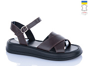 Босоножки Sali 2 коричневий к чор-п. от магазина Frison