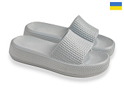 Шлепанцы Rai Shoes ДС78 сірий-блакитний от магазина Frison