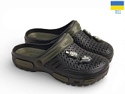 Кроксы Rai Shoes СД48 чорний-хакі от магазина Frison