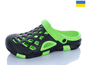 Кроксы Sanlin2 308 чорний-зелений от магазина Frison