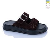 Шлепанцы Sali 10 шоколад з чор-п. от магазина Frison
