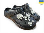 Кроксы Rai Shoes 414 чорний от магазина Frison