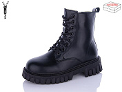 Ботинки Qq Shoes 5235 all black от магазина Frison