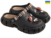 Кроксы Rai Shoes DS770 чорний-бежевий от магазина Frison