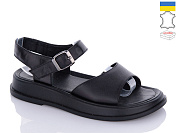 Босоножки Garti 140 чёрная кожа от магазина Frison