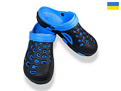 Кроксы Rai Shoes 308 чор-блакитний от магазина Frison