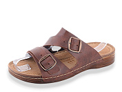 Шлепанцы Jumay Lexus пряжка коричневий от магазина Frison