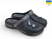 Кроксы Rai Shoes СД48 чорний-графіт от магазина Frison