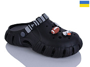 Кроксы Malibu 6770 чорний-сірий от магазина Frison