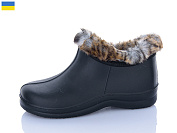 Галоши Lenase D33 хутро чорний от магазина Frison