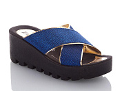 Шлепанцы Gurkem W26-W777-19 blue-gold от магазина Frison